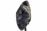 Amethyst Geode Section on Metal Stand - Uruguay #171905-3